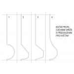 Boční profil s předsazením pro květiny Boční profil s předsazením pro květiny